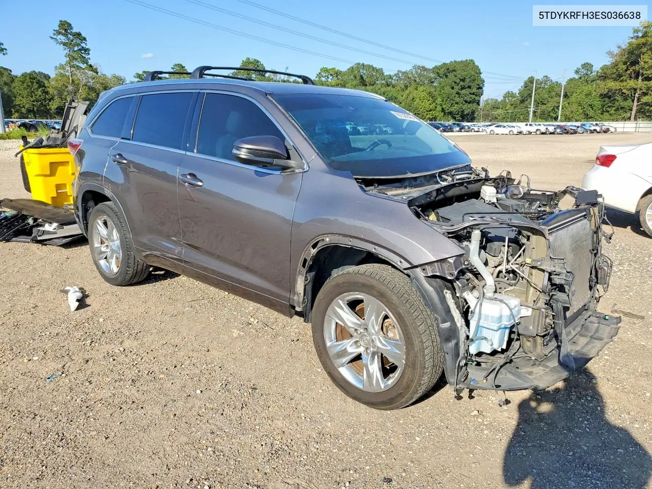2014 TOYOTA HIGHLANDER VIN 5TDYKRFH3ES036638 — фото 4