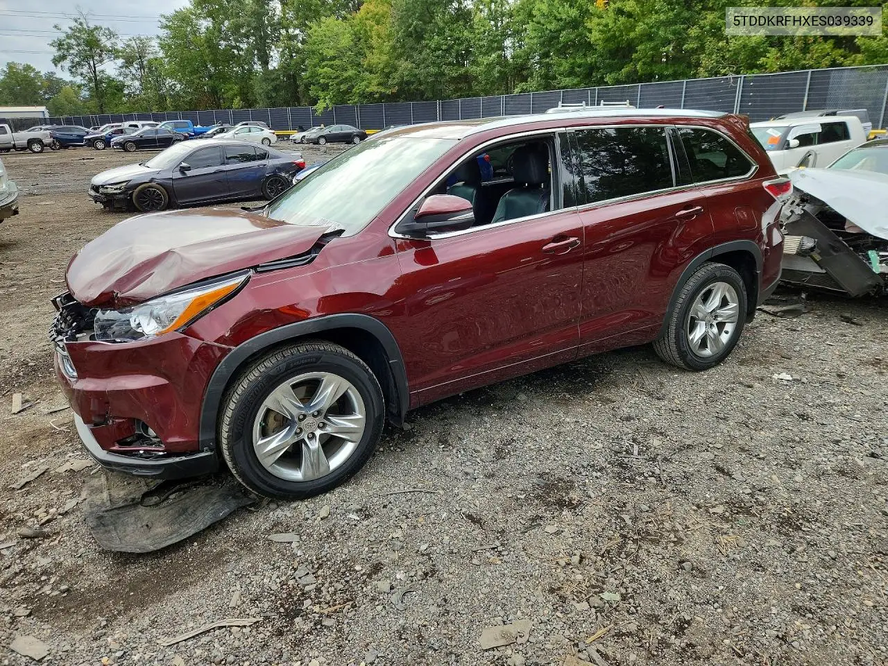 TOYOTA HIGHLANDER 2014, VIN 5TDDKRFHXES039339
