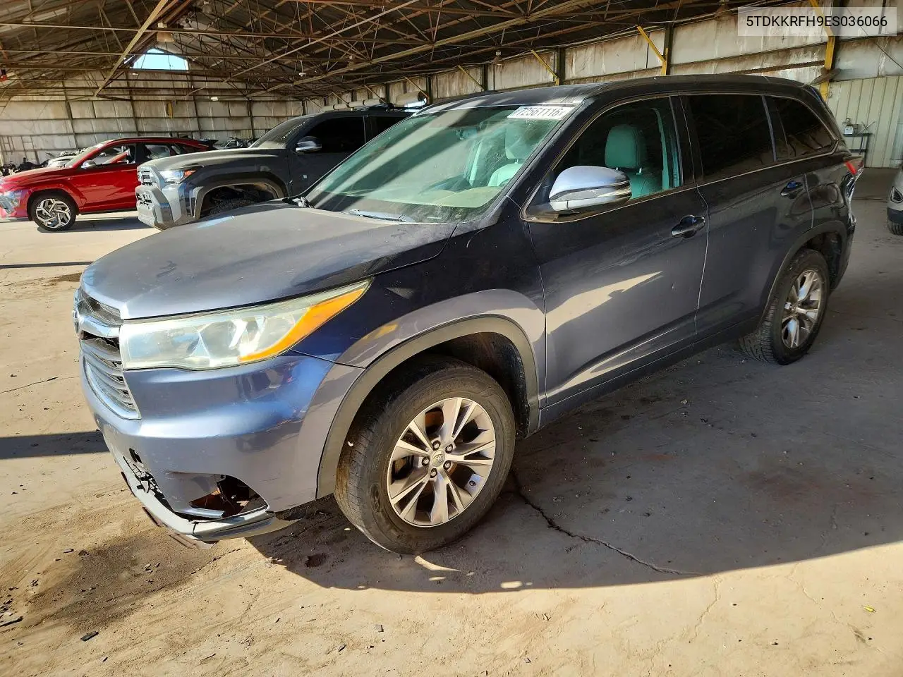 TOYOTA HIGHLANDER 2014, VIN 5TDKKRFH9ES036066