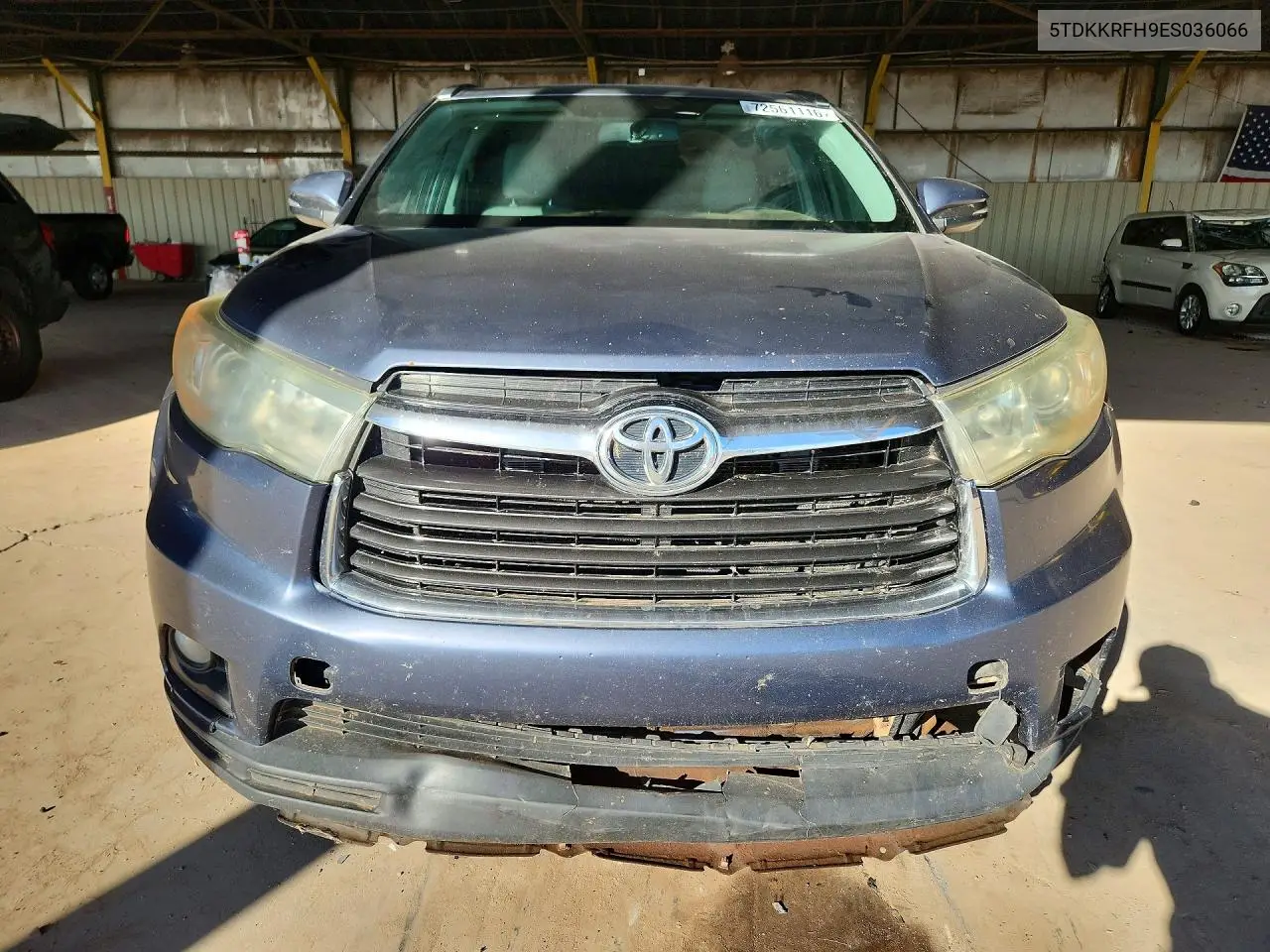 2014 TOYOTA HIGHLANDER VIN 5TDKKRFH9ES036066 — фото 5