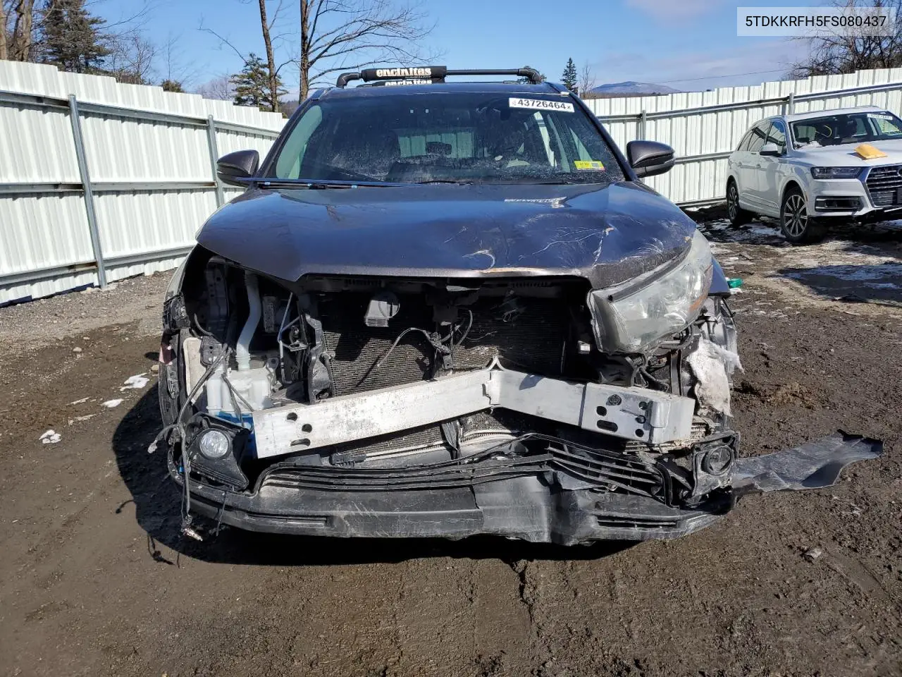 2015 TOYOTA HIGHLANDER VIN 5TDKKRFH5FS080437 — фото 5