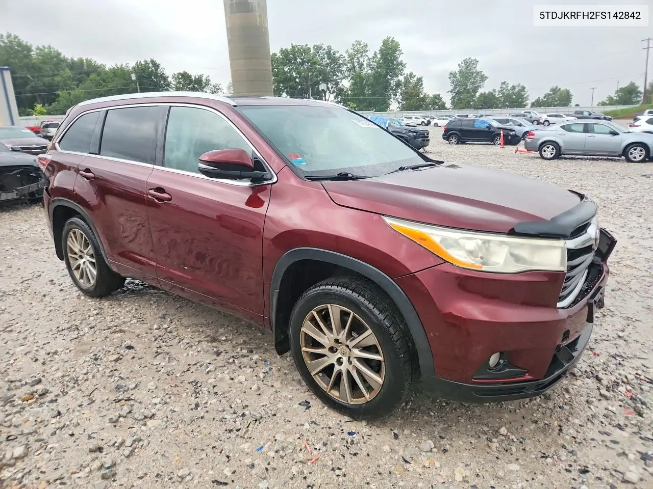 2015 TOYOTA HIGHLANDER VIN 5TDJKRFH2FS142842 — фото 4