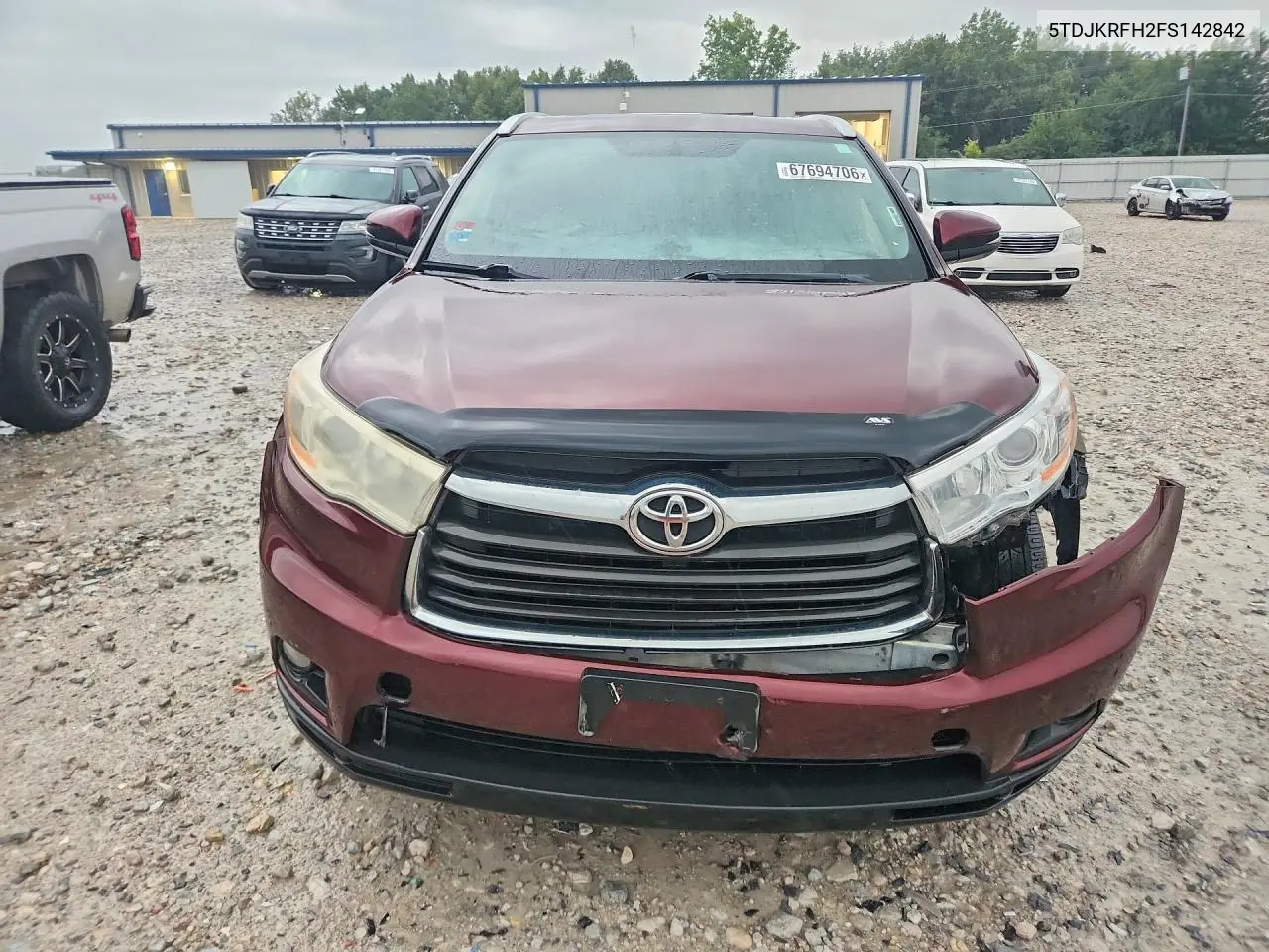 2015 TOYOTA HIGHLANDER VIN 5TDJKRFH2FS142842 — фото 5