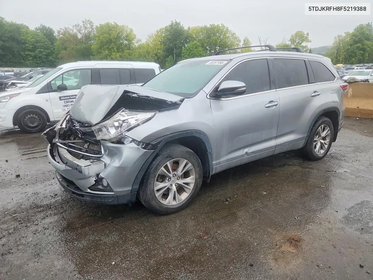 TOYOTA HIGHLANDER 2015, VIN 5TDJKRFH8FS219388