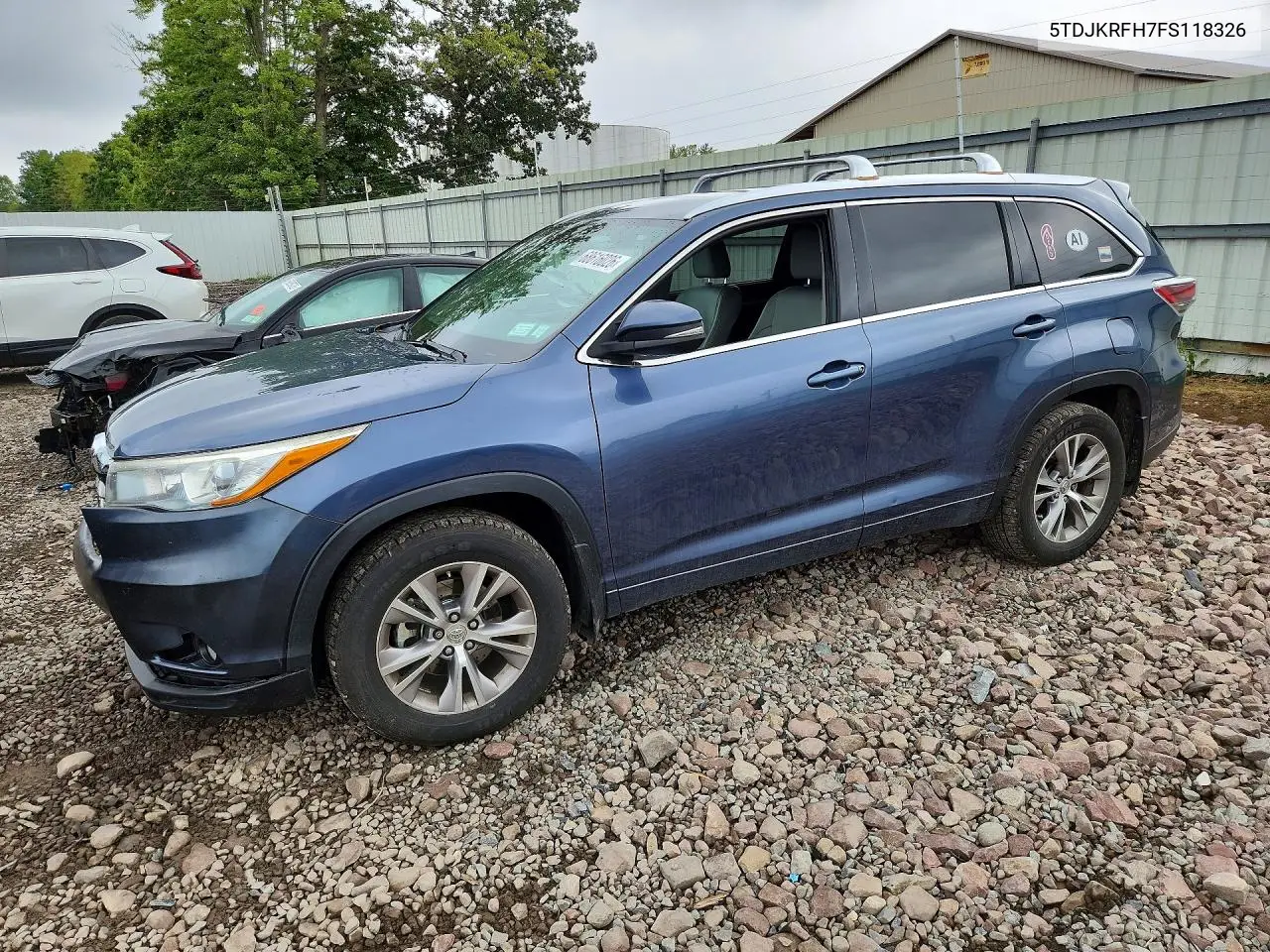 TOYOTA HIGHLANDER 2015, VIN 5TDJKRFH7FS118326