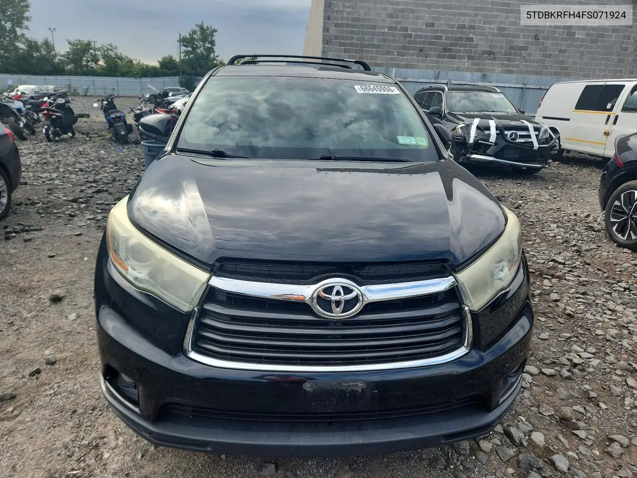 2015 TOYOTA HIGHLANDER VIN 5TDBKRFH4FS071924 — фото 5