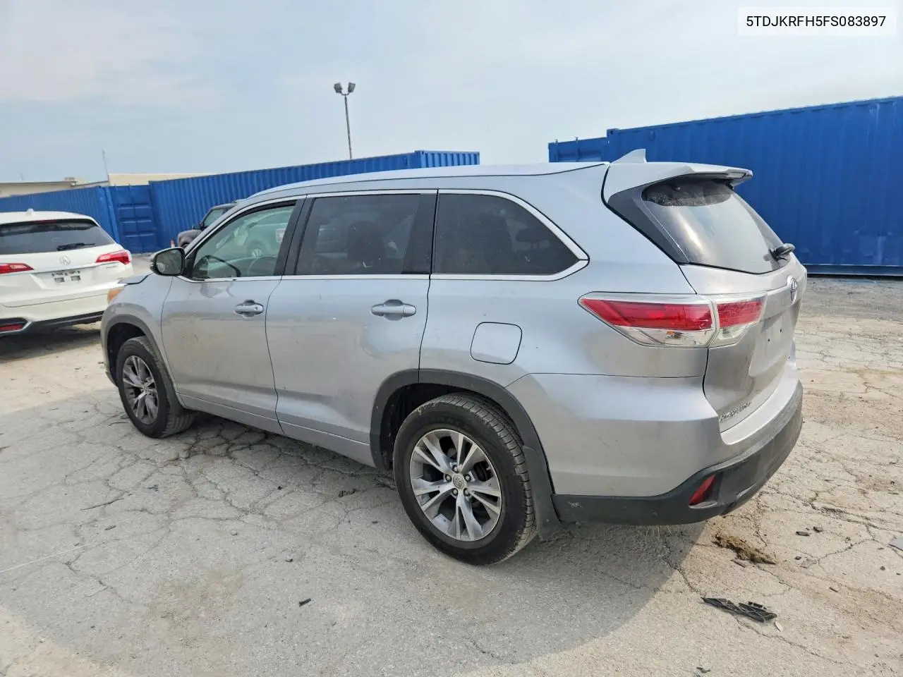 2015 TOYOTA HIGHLANDER VIN 5TDJKRFH5FS083897 — фото 2