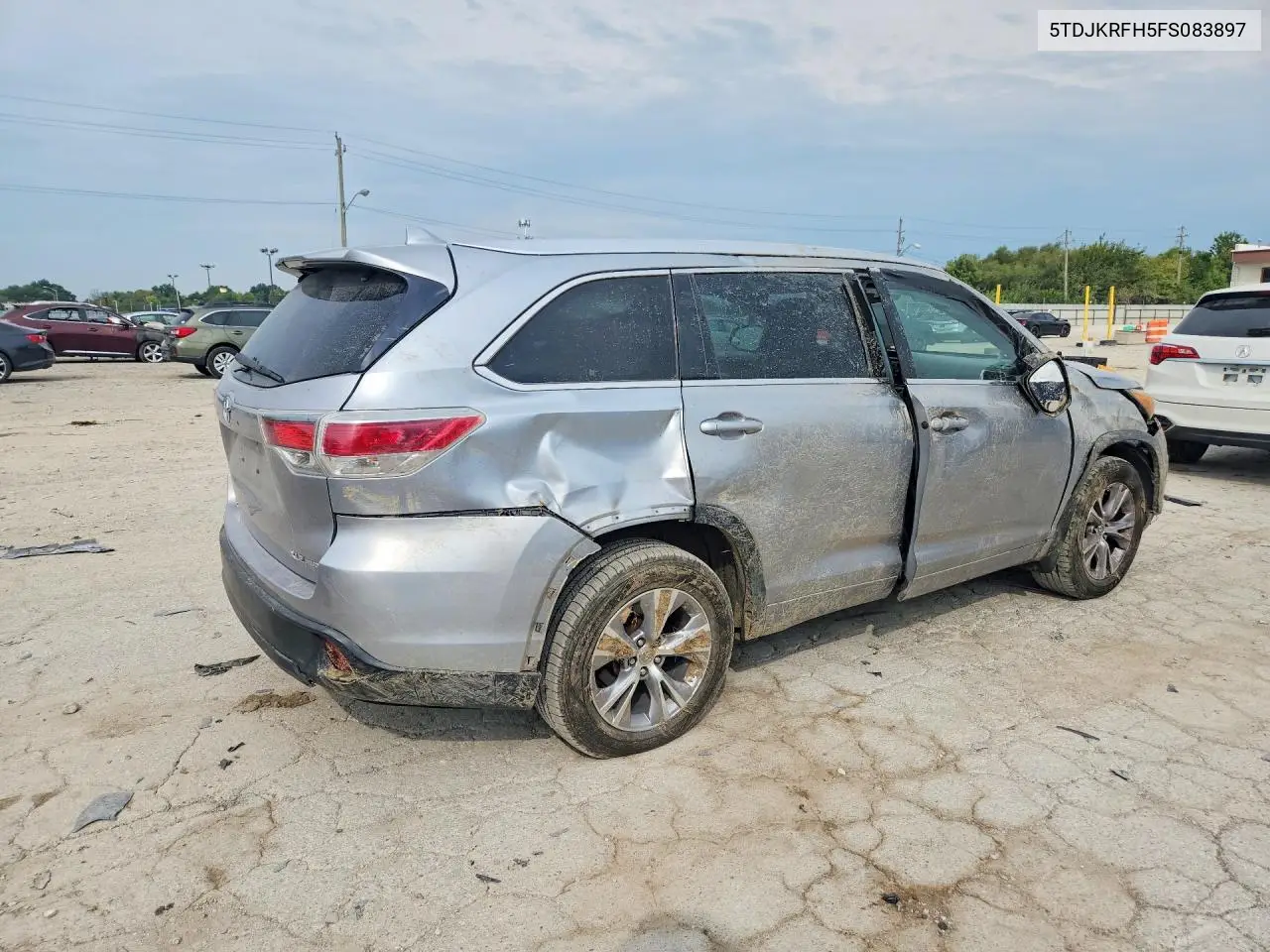 2015 TOYOTA HIGHLANDER VIN 5TDJKRFH5FS083897 — фото 3
