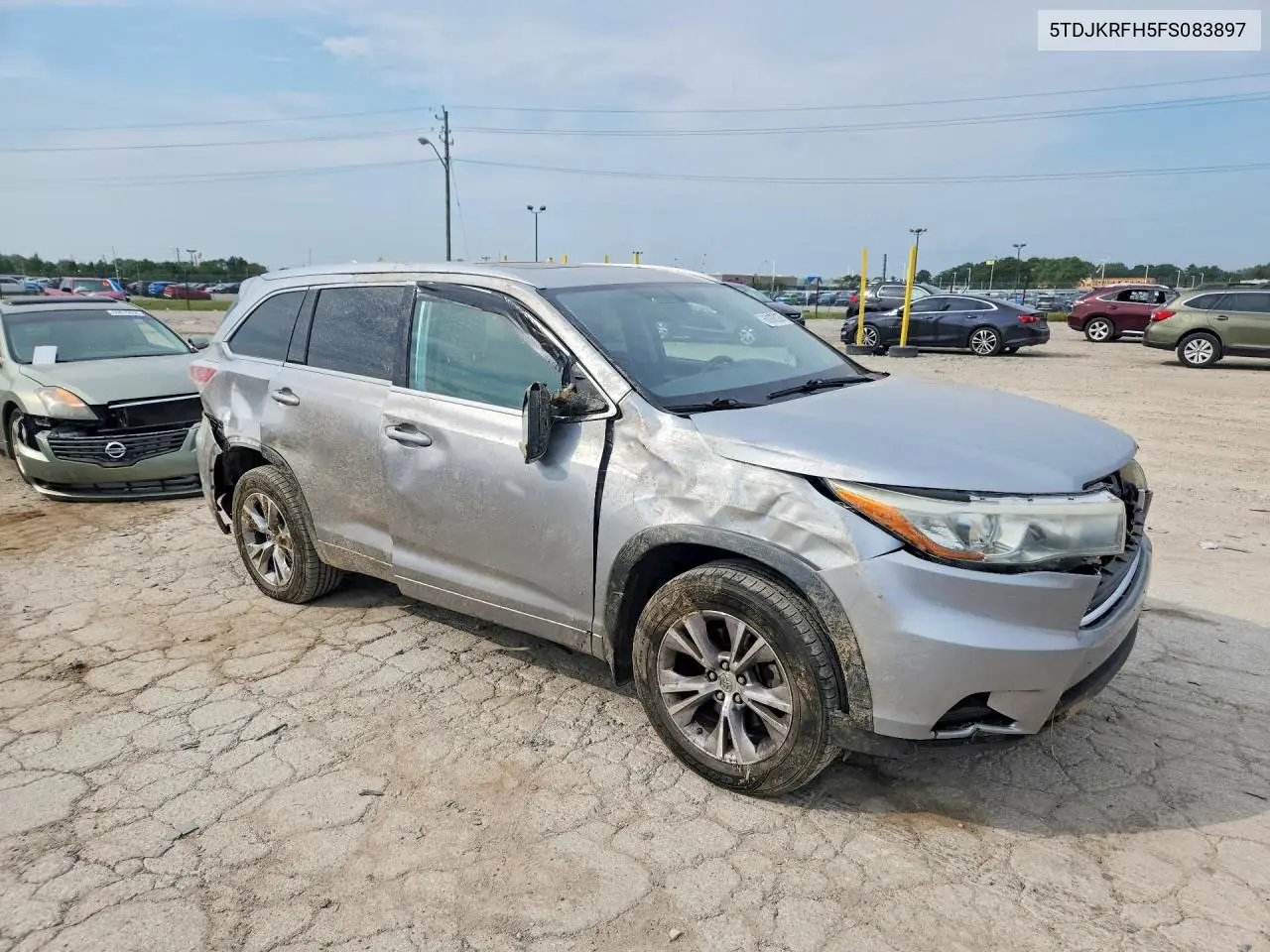 2015 TOYOTA HIGHLANDER VIN 5TDJKRFH5FS083897 — фото 4
