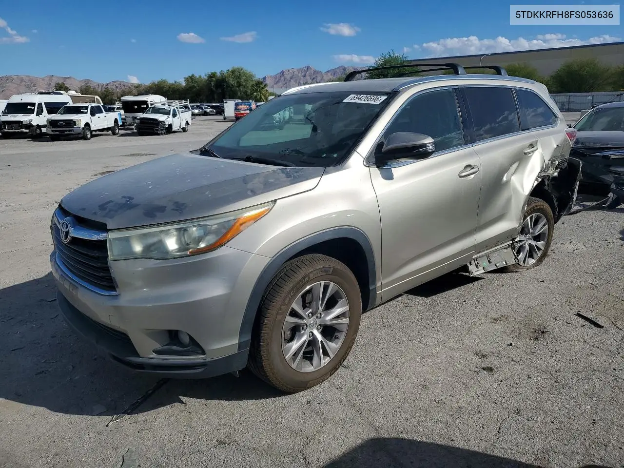 TOYOTA HIGHLANDER 2015, VIN 5TDKKRFH8FS053636