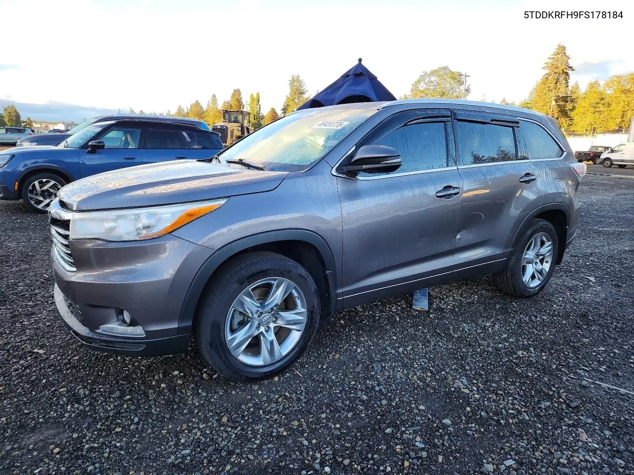 TOYOTA HIGHLANDER 2015, VIN 5TDDKRFH9FS178184