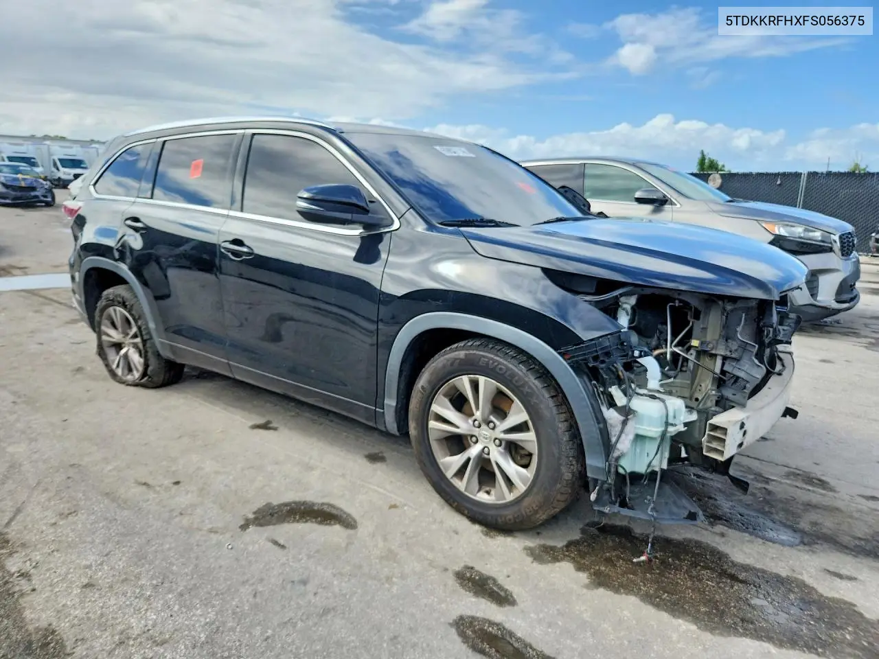 2015 TOYOTA HIGHLANDER VIN 5TDKKRFHXFS056375 — фото 4