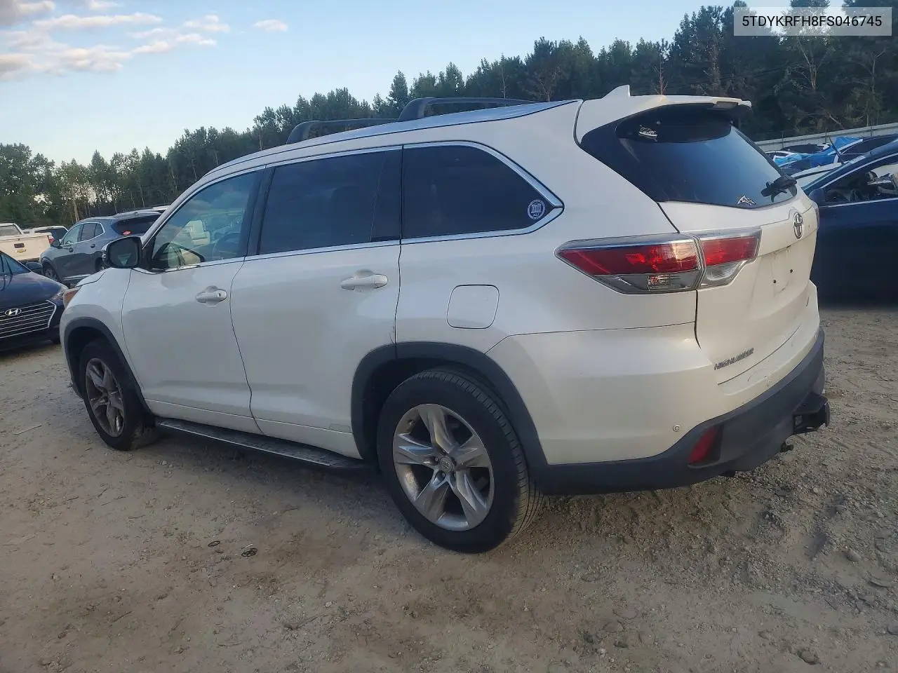 2015 TOYOTA HIGHLANDER VIN 5TDYKRFH8FS046745 — фото 2