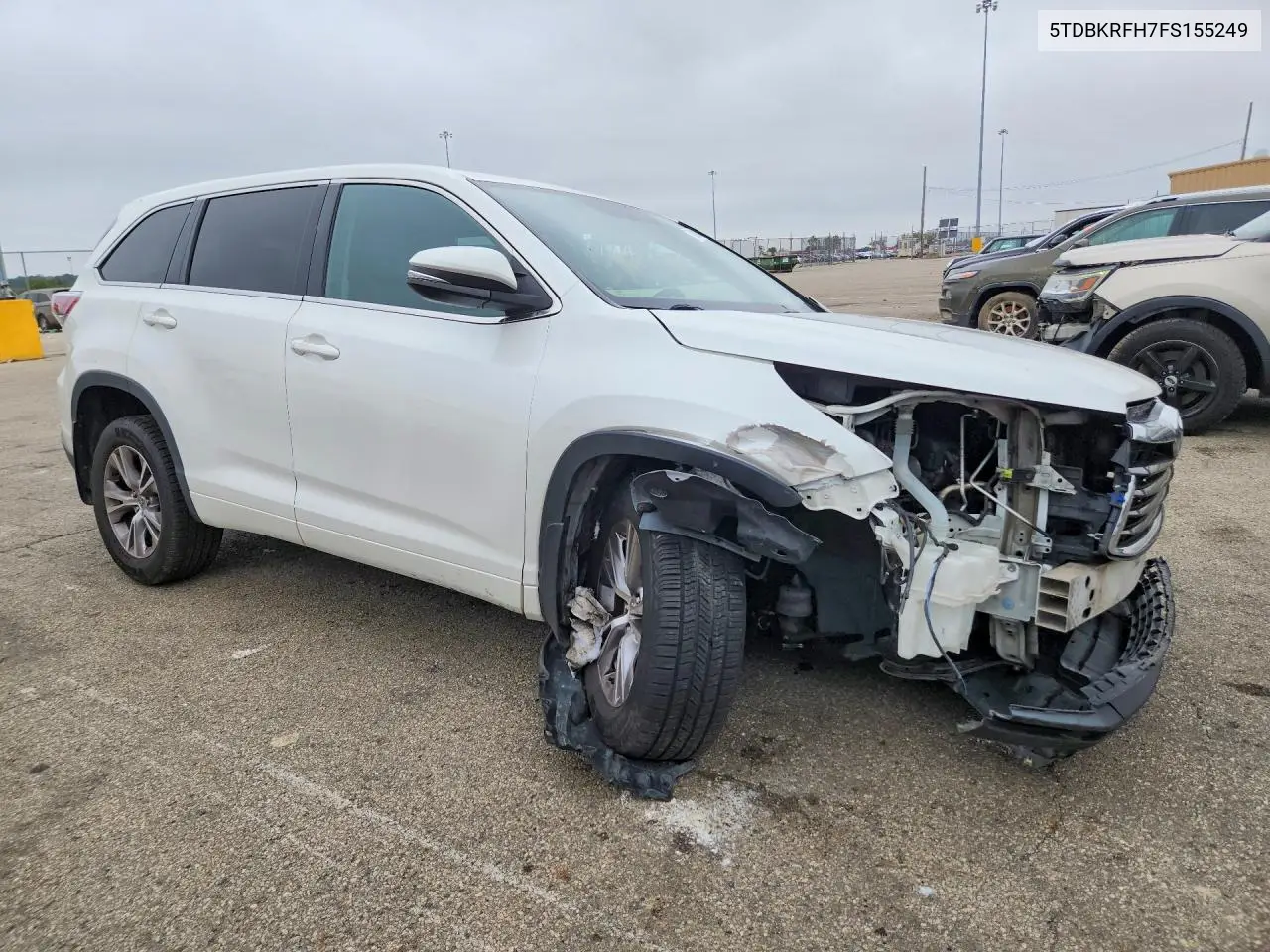 2015 TOYOTA HIGHLANDER VIN 5TDBKRFH7FS155249 — фото 4