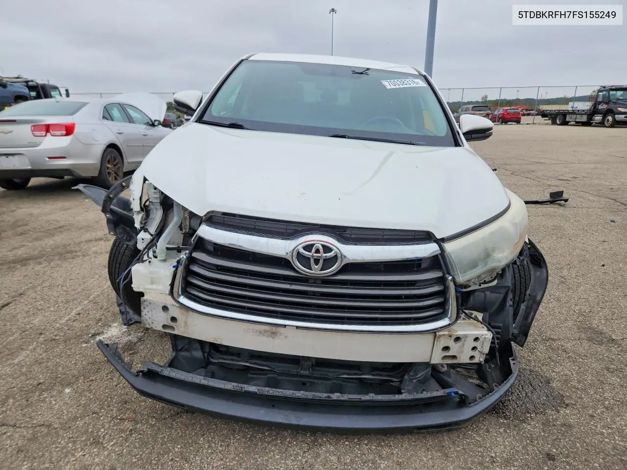 2015 TOYOTA HIGHLANDER VIN 5TDBKRFH7FS155249 — фото 5