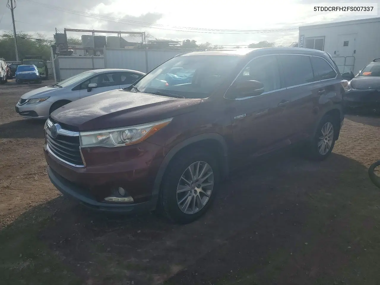 TOYOTA HIGHLANDER 2015, VIN 5TDDCRFH2FS007337