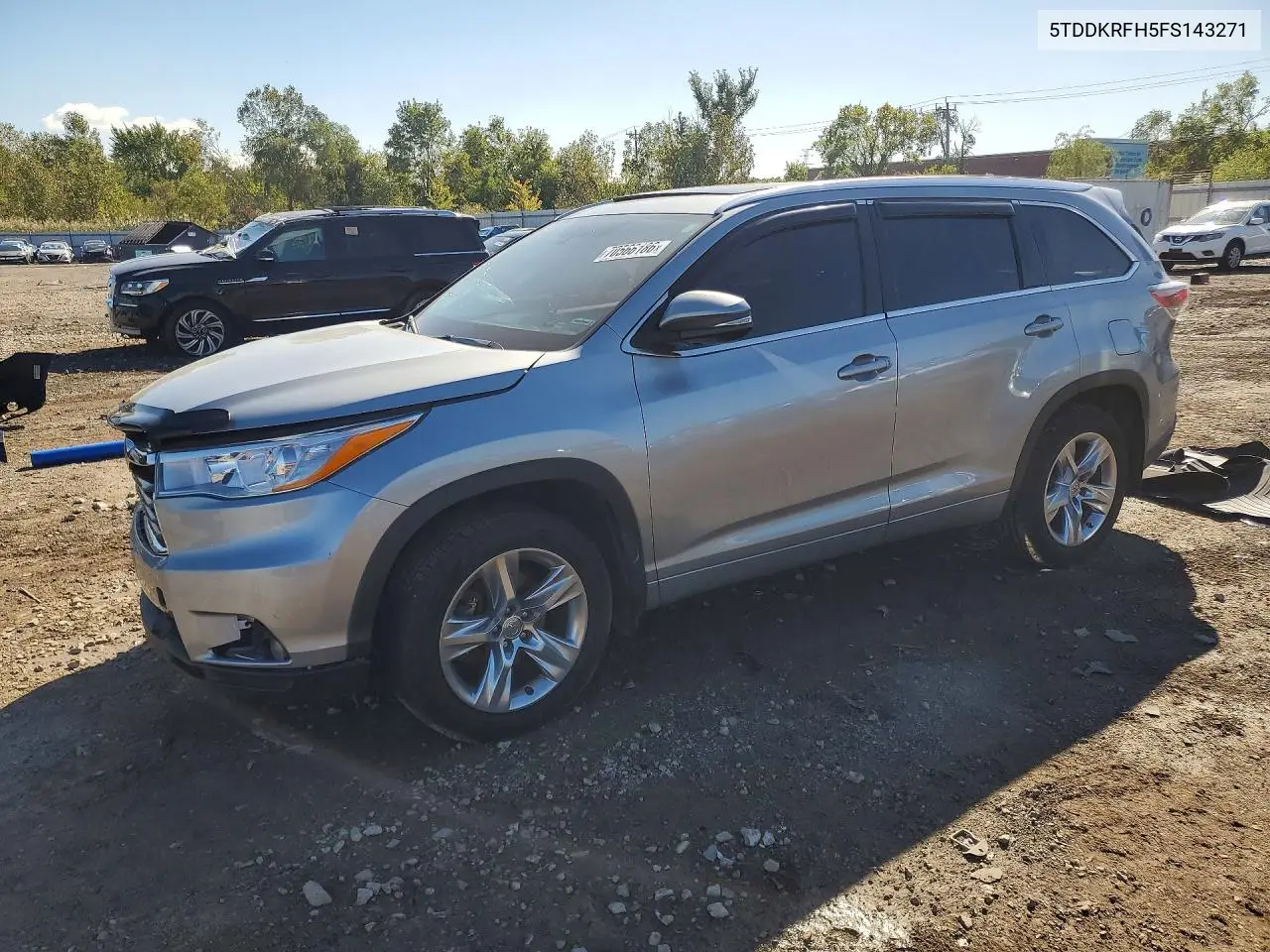 TOYOTA HIGHLANDER 2015, VIN 5TDDKRFH5FS143271