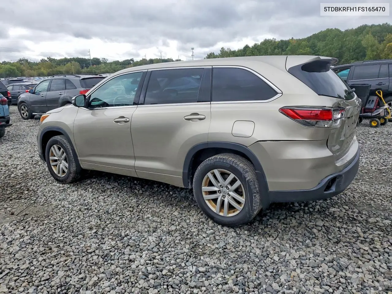 2015 TOYOTA HIGHLANDER VIN 5TDBKRFH1FS165470 — фото 2