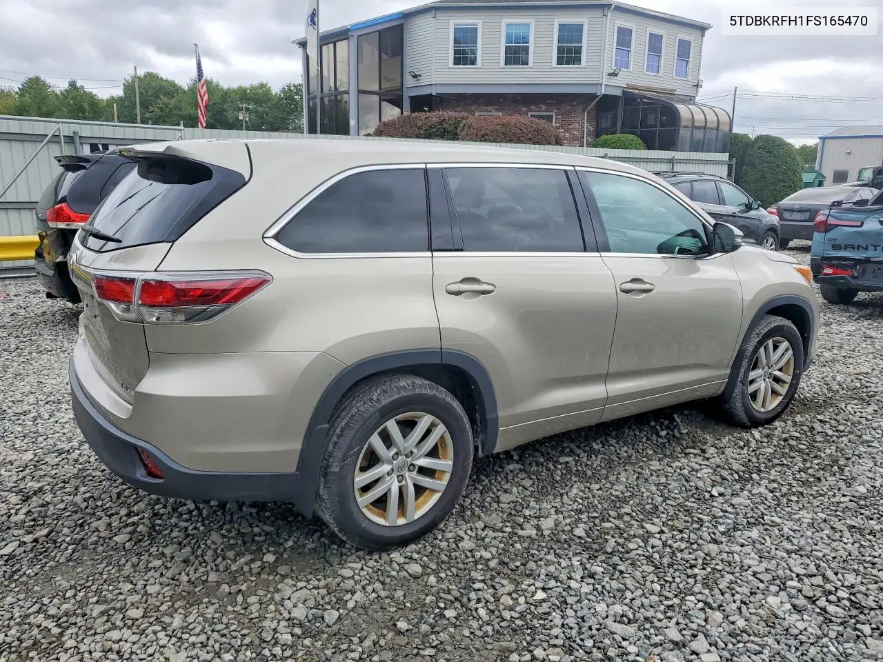 2015 TOYOTA HIGHLANDER VIN 5TDBKRFH1FS165470 — фото 3