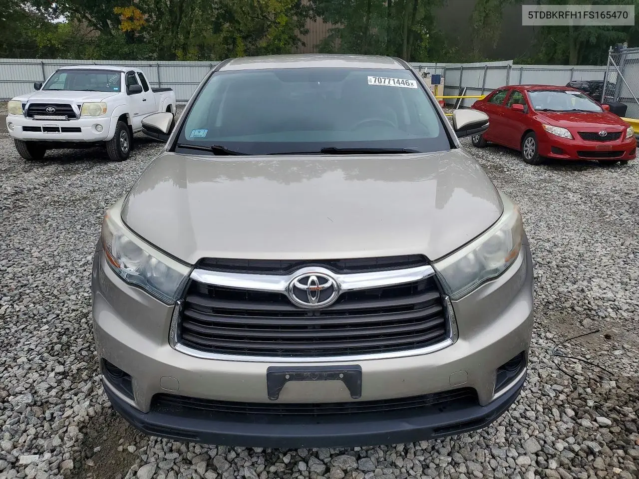 2015 TOYOTA HIGHLANDER VIN 5TDBKRFH1FS165470 — фото 5