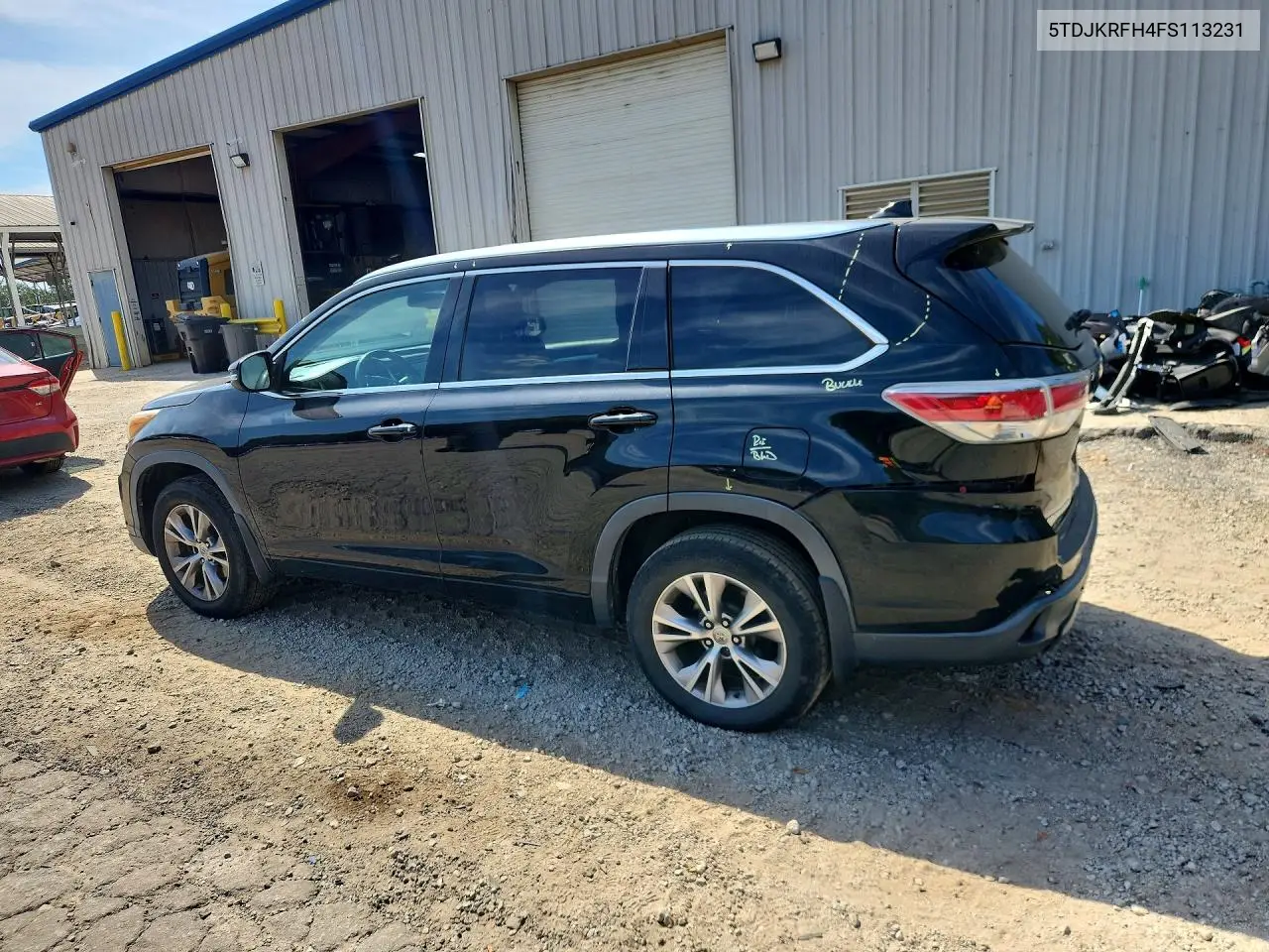 2015 TOYOTA HIGHLANDER VIN 5TDJKRFH4FS113231 — фото 2