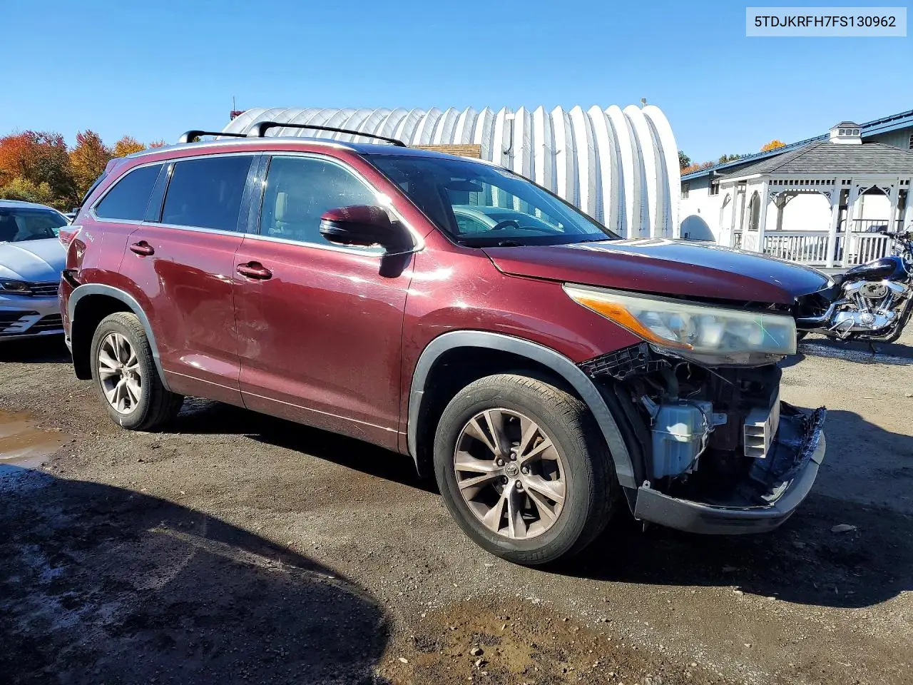 2015 TOYOTA HIGHLANDER VIN 5TDJKRFH7FS130962 — фото 4