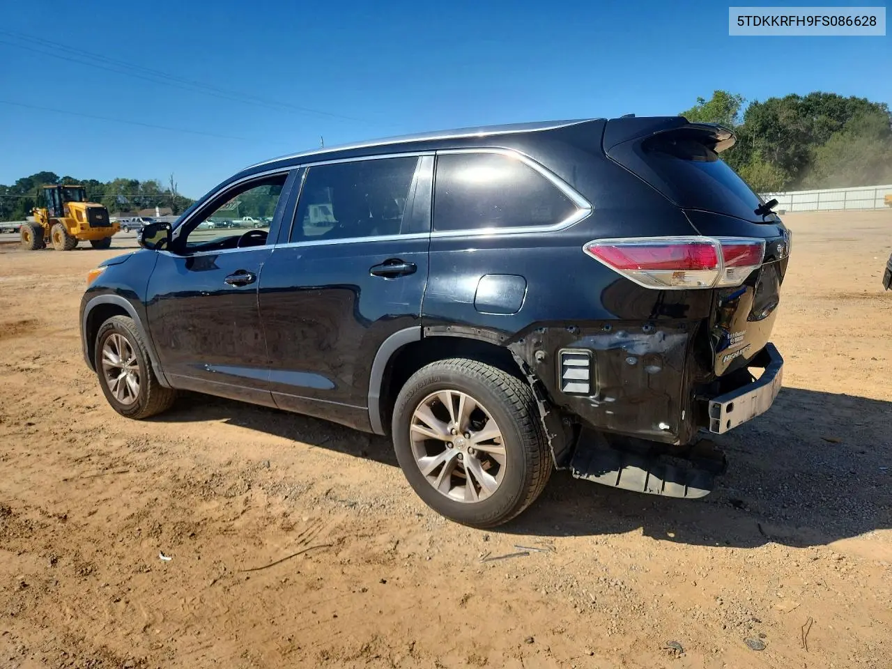 2015 TOYOTA HIGHLANDER VIN 5TDKKRFH9FS086628 — фото 2