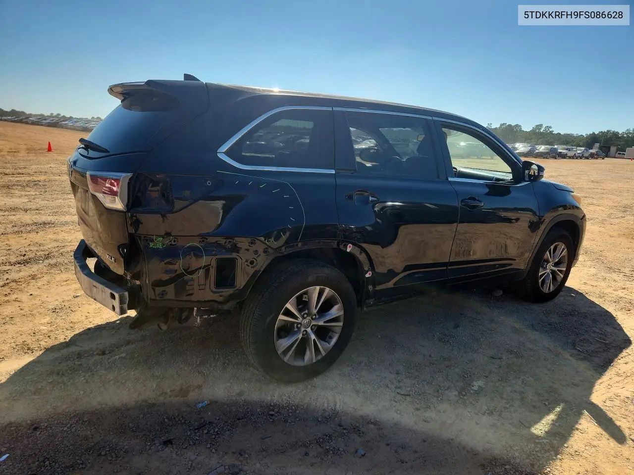 2015 TOYOTA HIGHLANDER VIN 5TDKKRFH9FS086628 — фото 3