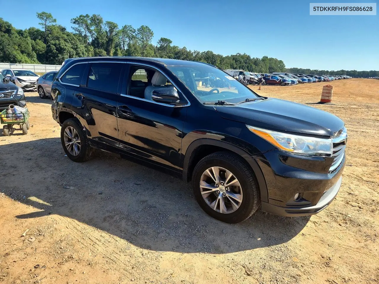 2015 TOYOTA HIGHLANDER VIN 5TDKKRFH9FS086628 — фото 4