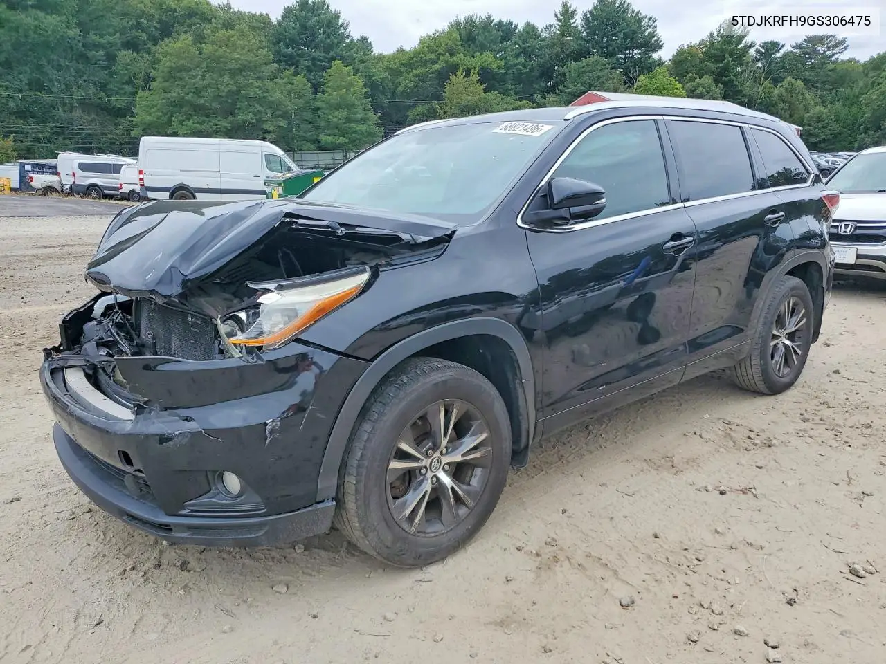 TOYOTA HIGHLANDER 2016, VIN 5TDJKRFH9GS306475