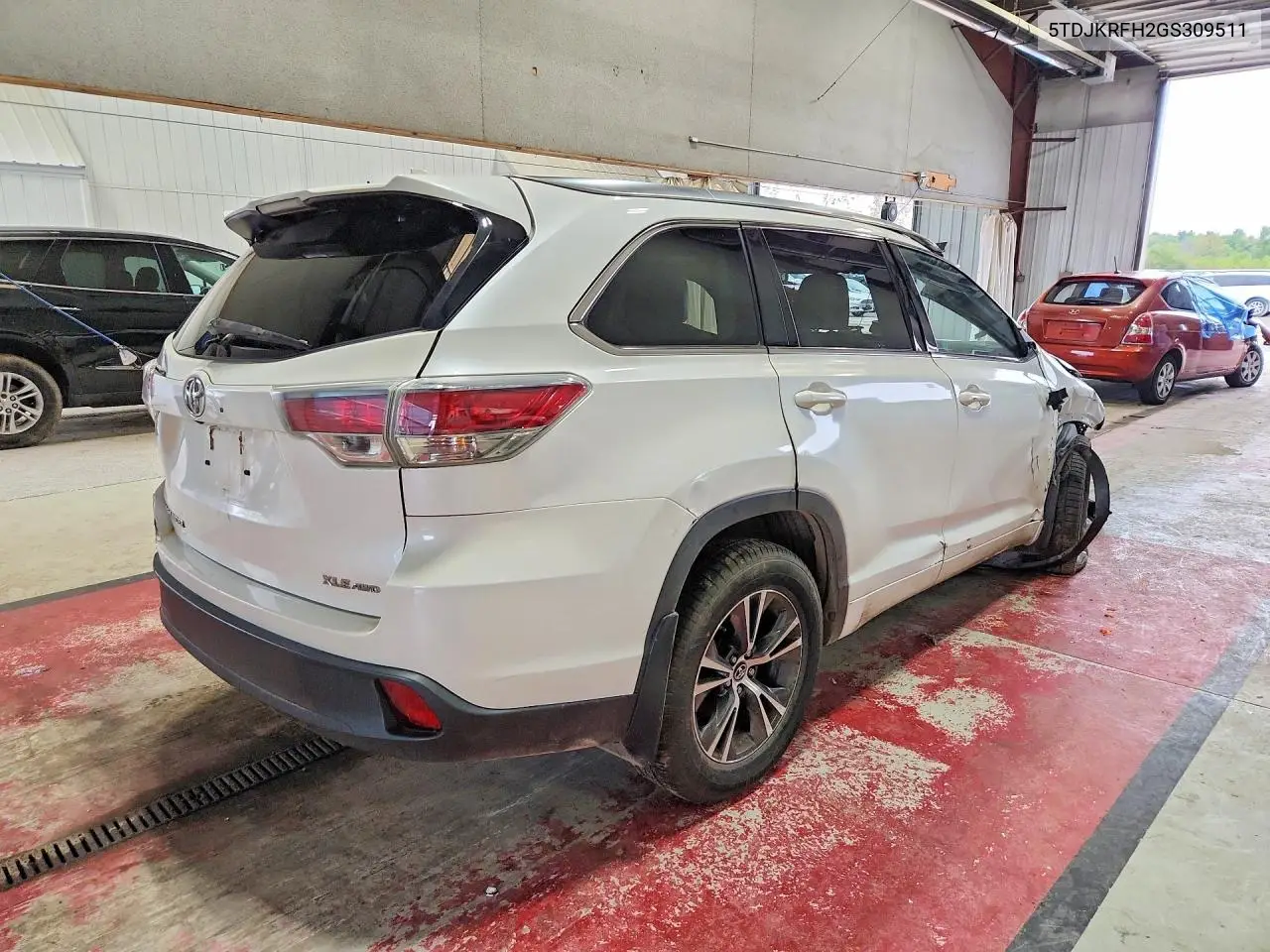 2016 TOYOTA HIGHLANDER VIN 5TDJKRFH2GS309511 — фото 3