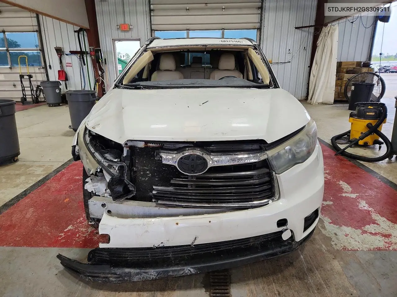 2016 TOYOTA HIGHLANDER VIN 5TDJKRFH2GS309511 — фото 5