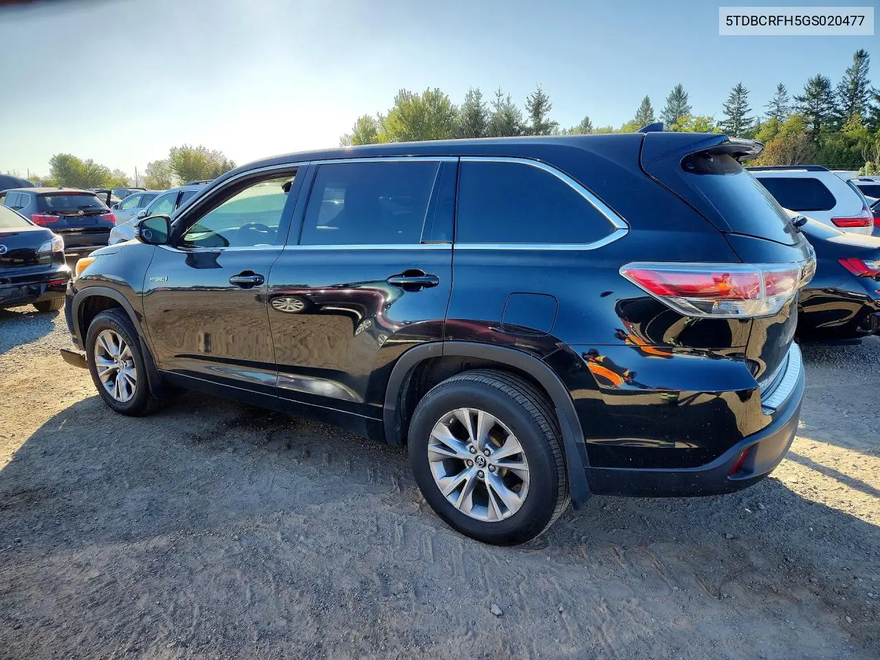 2016 TOYOTA HIGHLANDER VIN 5TDBCRFH5GS020477 — фото 2