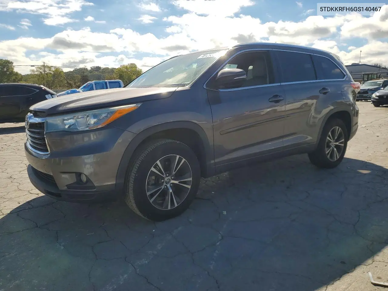 TOYOTA HIGHLANDER 2016, VIN 5TDKKRFH6GS140467