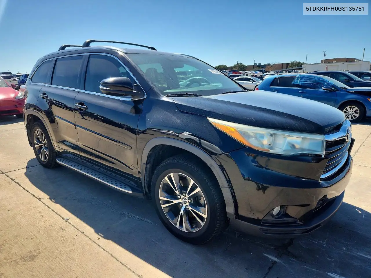 2016 TOYOTA HIGHLANDER VIN 5TDKKRFH0GS135751 — фото 4