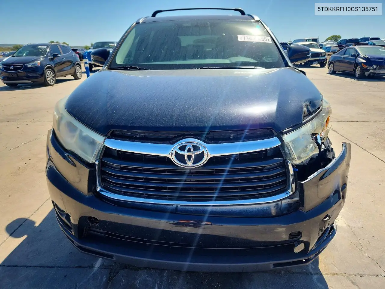 2016 TOYOTA HIGHLANDER VIN 5TDKKRFH0GS135751 — фото 5