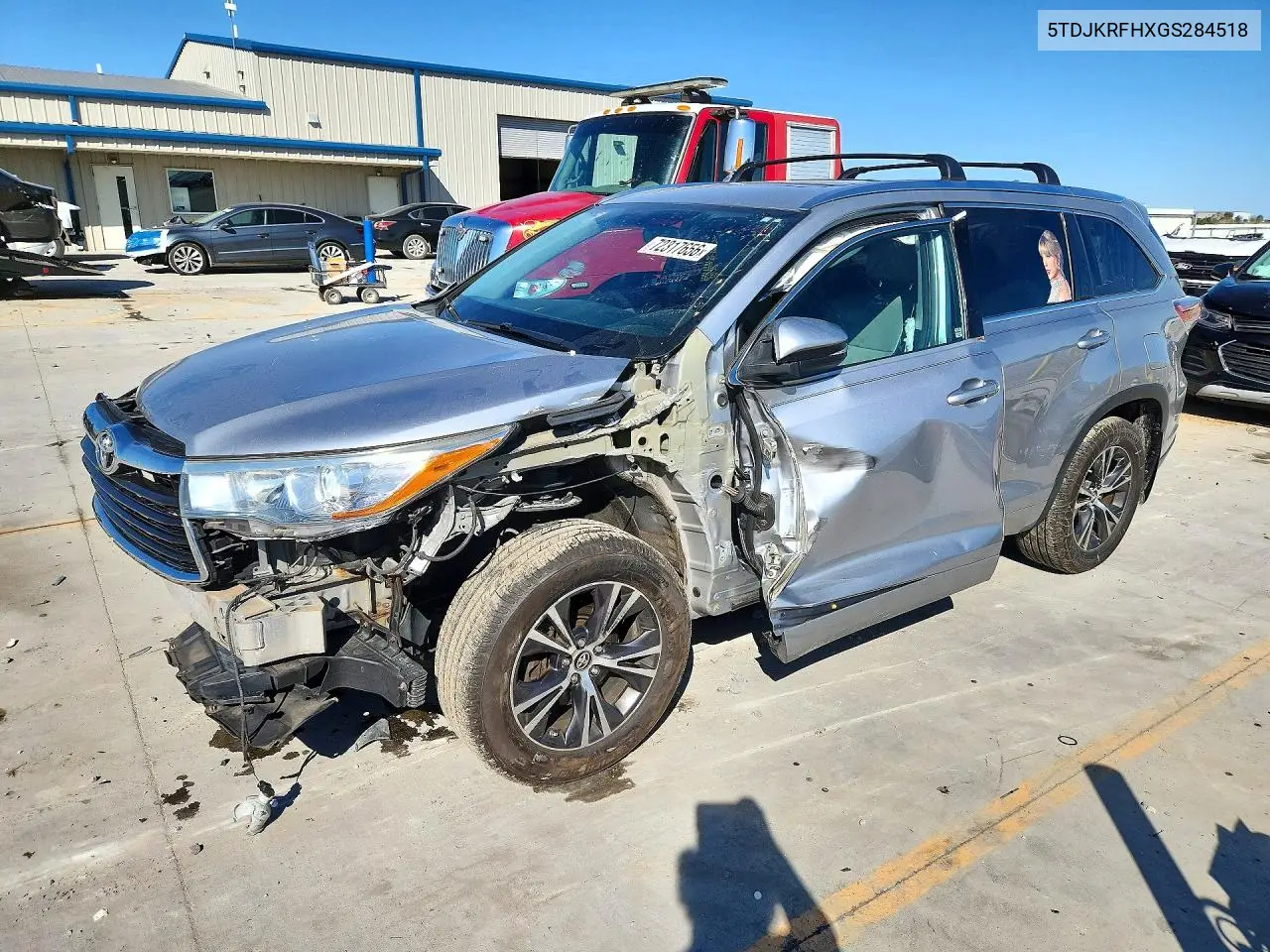 TOYOTA HIGHLANDER 2016, VIN 5TDJKRFHXGS284518