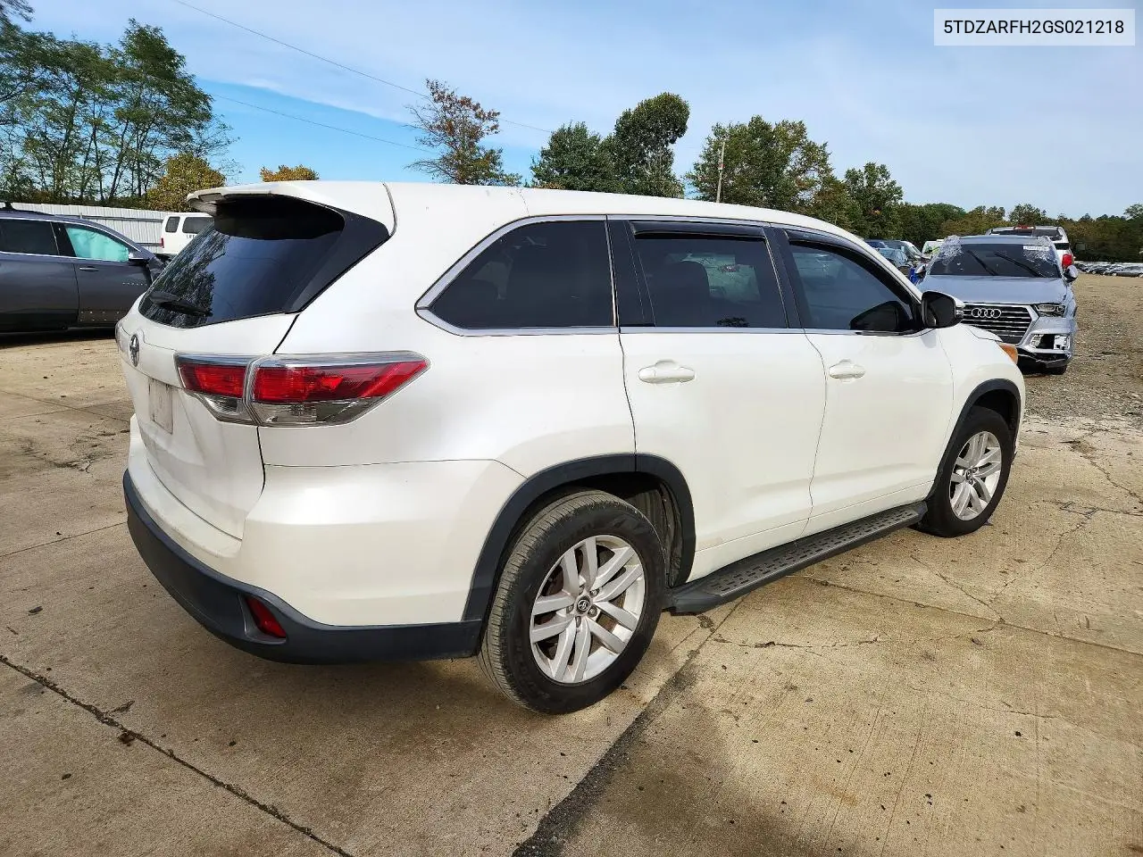 2016 TOYOTA HIGHLANDER VIN 5TDZARFH2GS021218 — фото 3