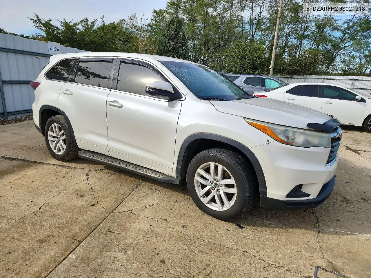 2016 TOYOTA HIGHLANDER VIN 5TDZARFH2GS021218 — фото 4