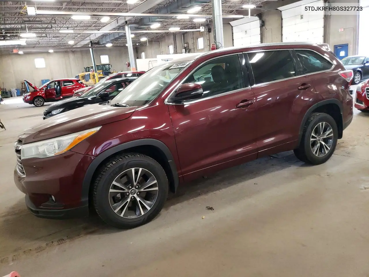 TOYOTA HIGHLANDER 2016, VIN 5TDJKRFH8GS327723