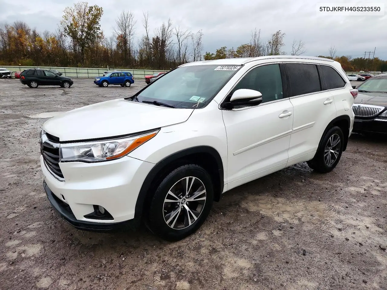 TOYOTA HIGHLANDER 2016, VIN 5TDJKRFH4GS233550