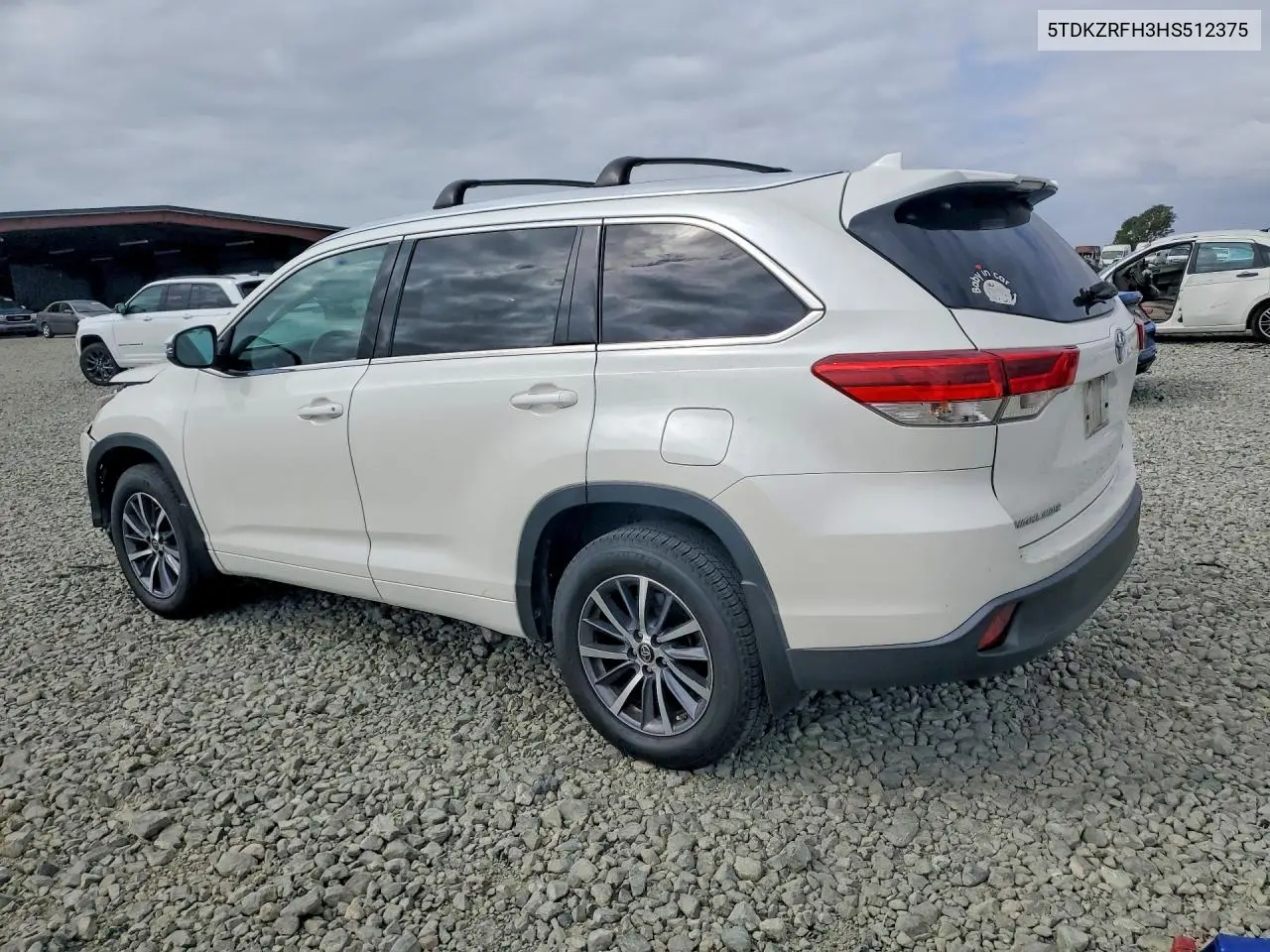 2017 TOYOTA HIGHLANDER VIN 5TDKZRFH3HS512375 — фото 2