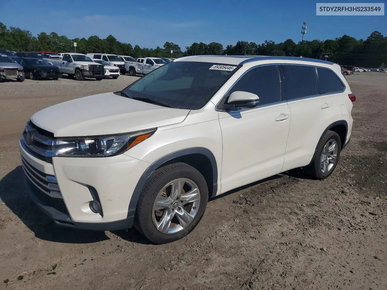 2017 TOYOTA HIGHLANDER VIN 5TDYZRFH3HS233549 — фото 4