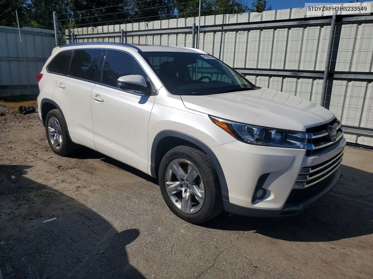 2017 TOYOTA HIGHLANDER VIN 5TDYZRFH3HS233549 — фото 2