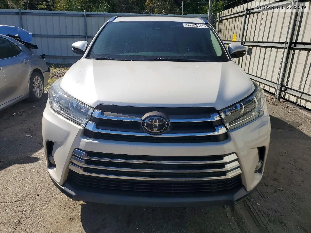 2017 TOYOTA HIGHLANDER VIN 5TDYZRFH3HS233549 — фото 3