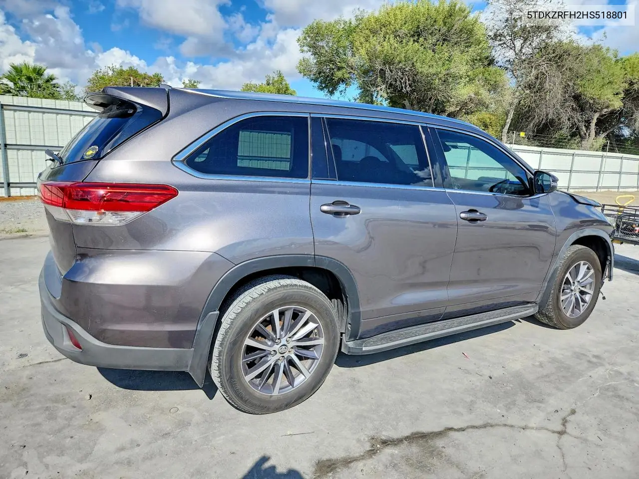 2017 TOYOTA HIGHLANDER VIN 5TDKZRFH2HS518801 — фото 3