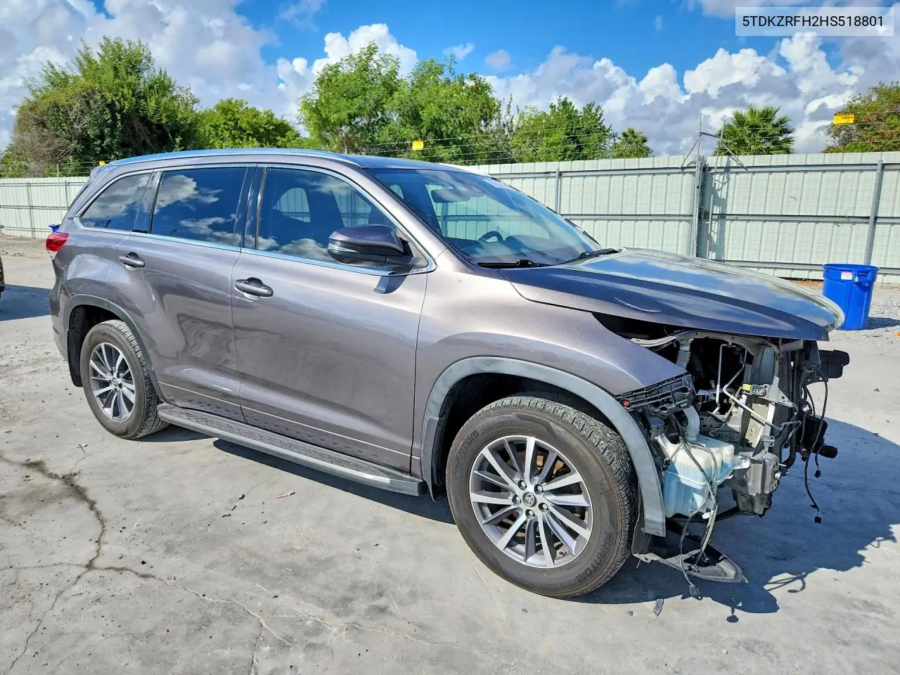 2017 TOYOTA HIGHLANDER VIN 5TDKZRFH2HS518801 — фото 4