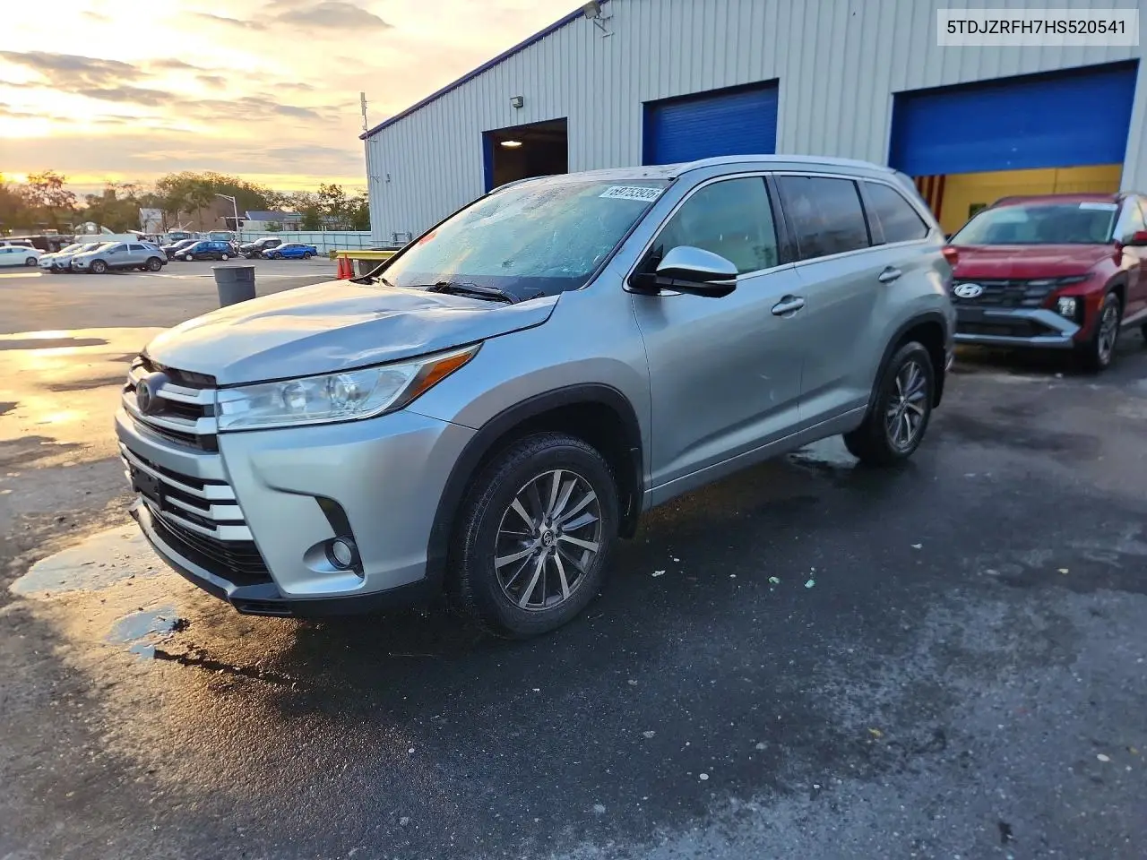 TOYOTA HIGHLANDER 2017, VIN 5TDJZRFH7HS520541