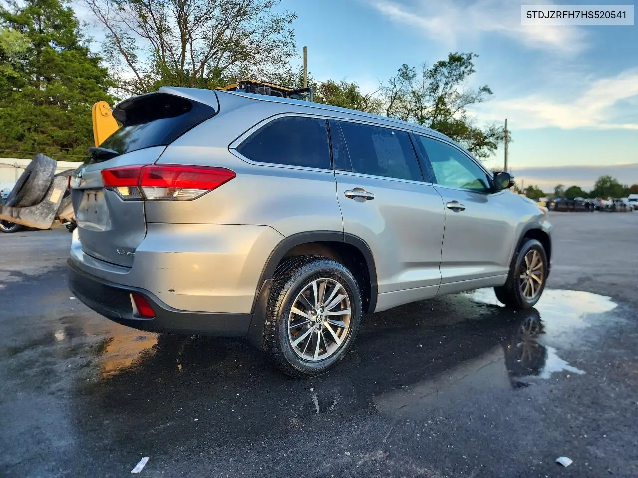 2017 TOYOTA HIGHLANDER VIN 5TDJZRFH7HS520541 — фото 3