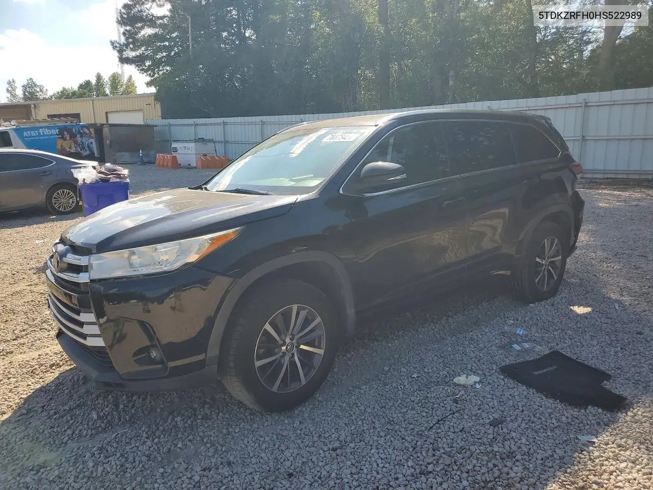 TOYOTA HIGHLANDER 2017, VIN 5TDKZRFH0HS522989